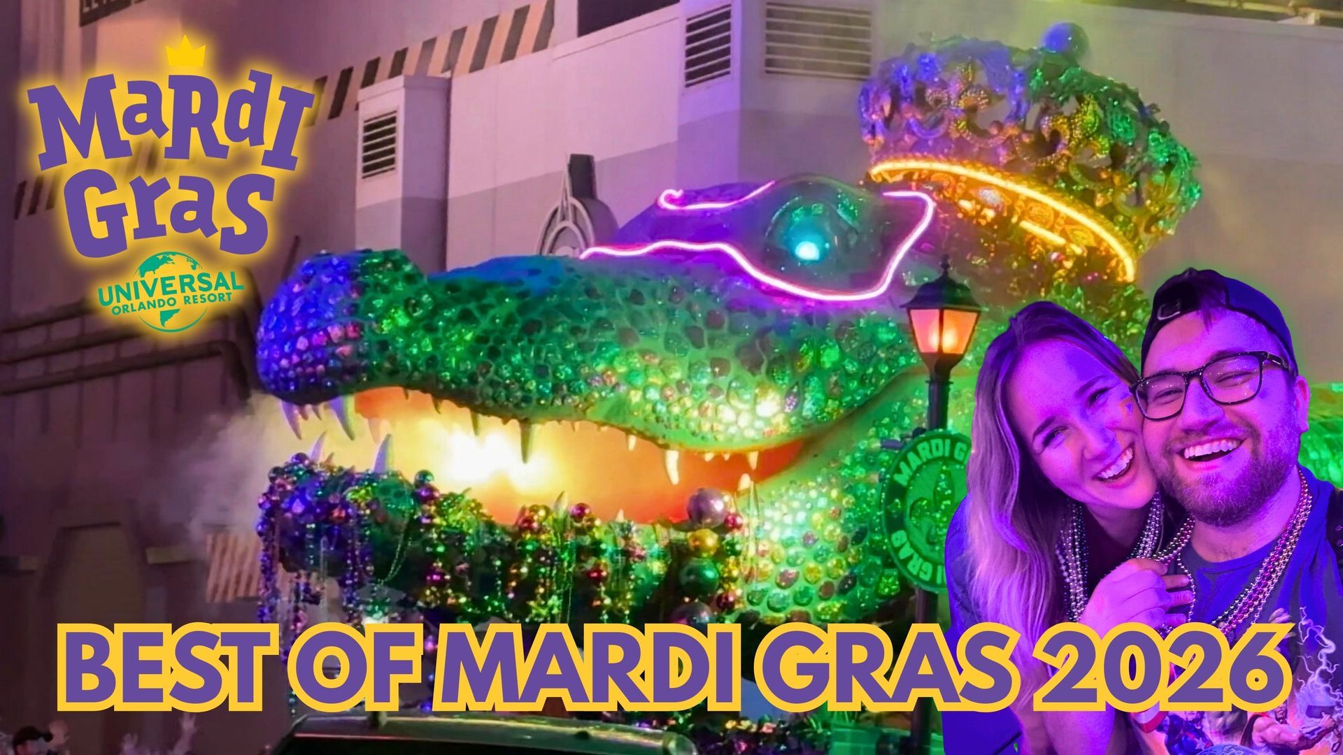 Best of Universal Orlando Mardi Gras 2026 | Alligator float
