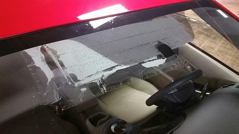 Before Windshield Repair — Plymouth, WI — JDL Detailing