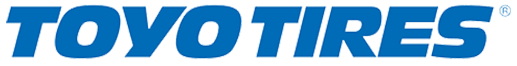 A blue toyo tires logo on a white background