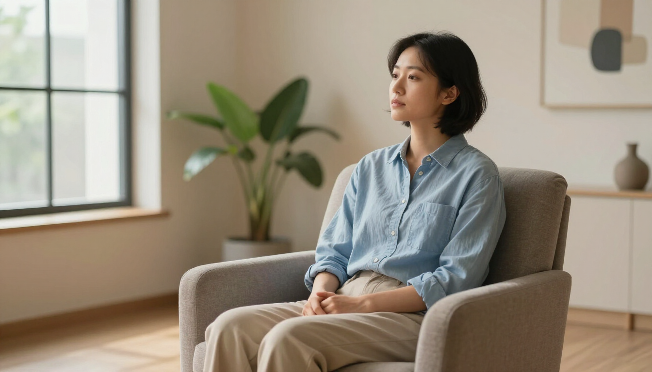 Pessoa relaxada durante sessão de hipnose clínica para ansiedade