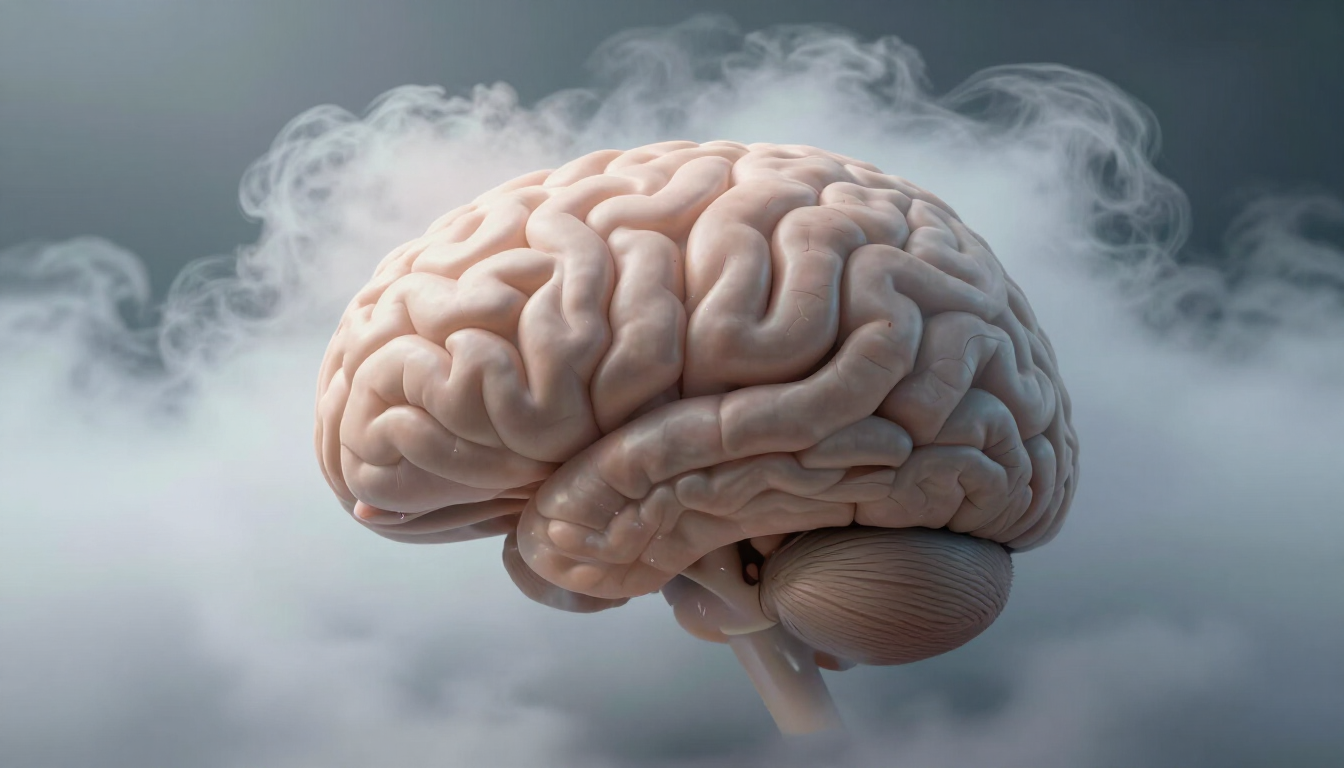 Nuvem mental sobre a cabeça