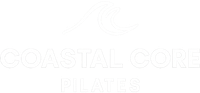 Coastal Core Pilates logo in white.