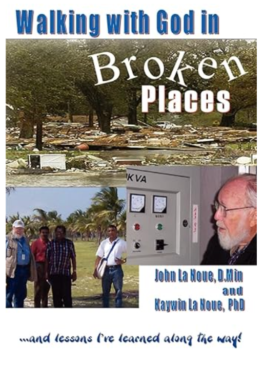 A book titled walking with god in broken places