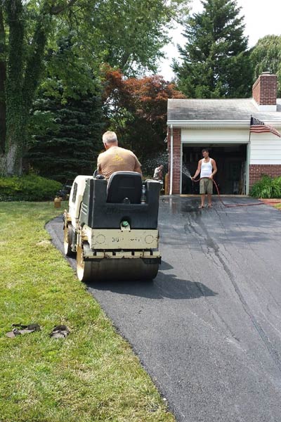 New Paving — Road Roller using by Old Man in Fallston, MD