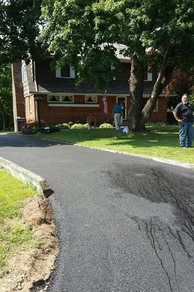 New Asphalt — Curve Asphalt Road in Fallston, MD