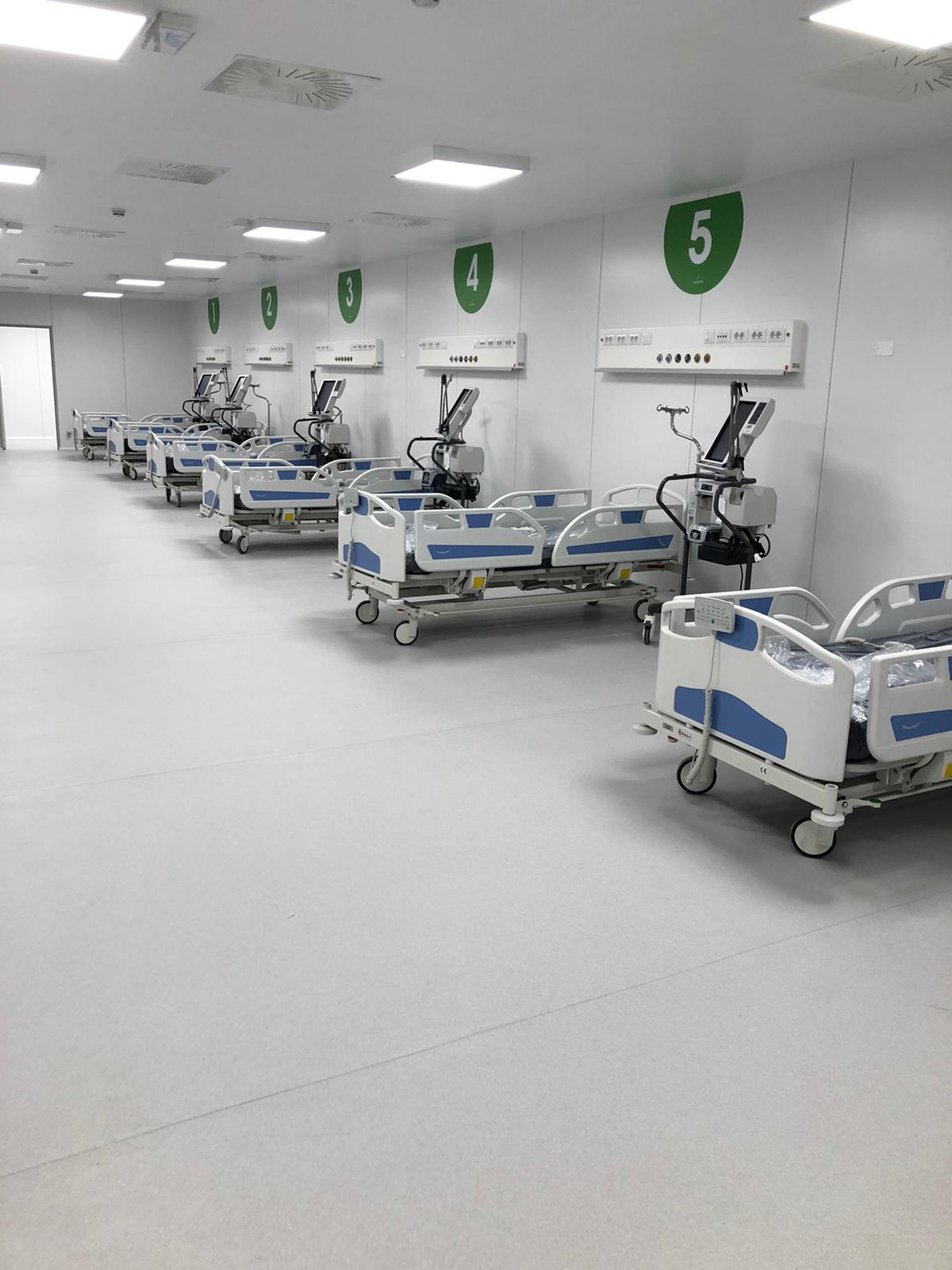 letti all'ospedale covid di milano