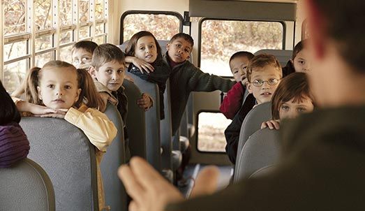 Children on School Bus — Preschool in Cartersville, GA