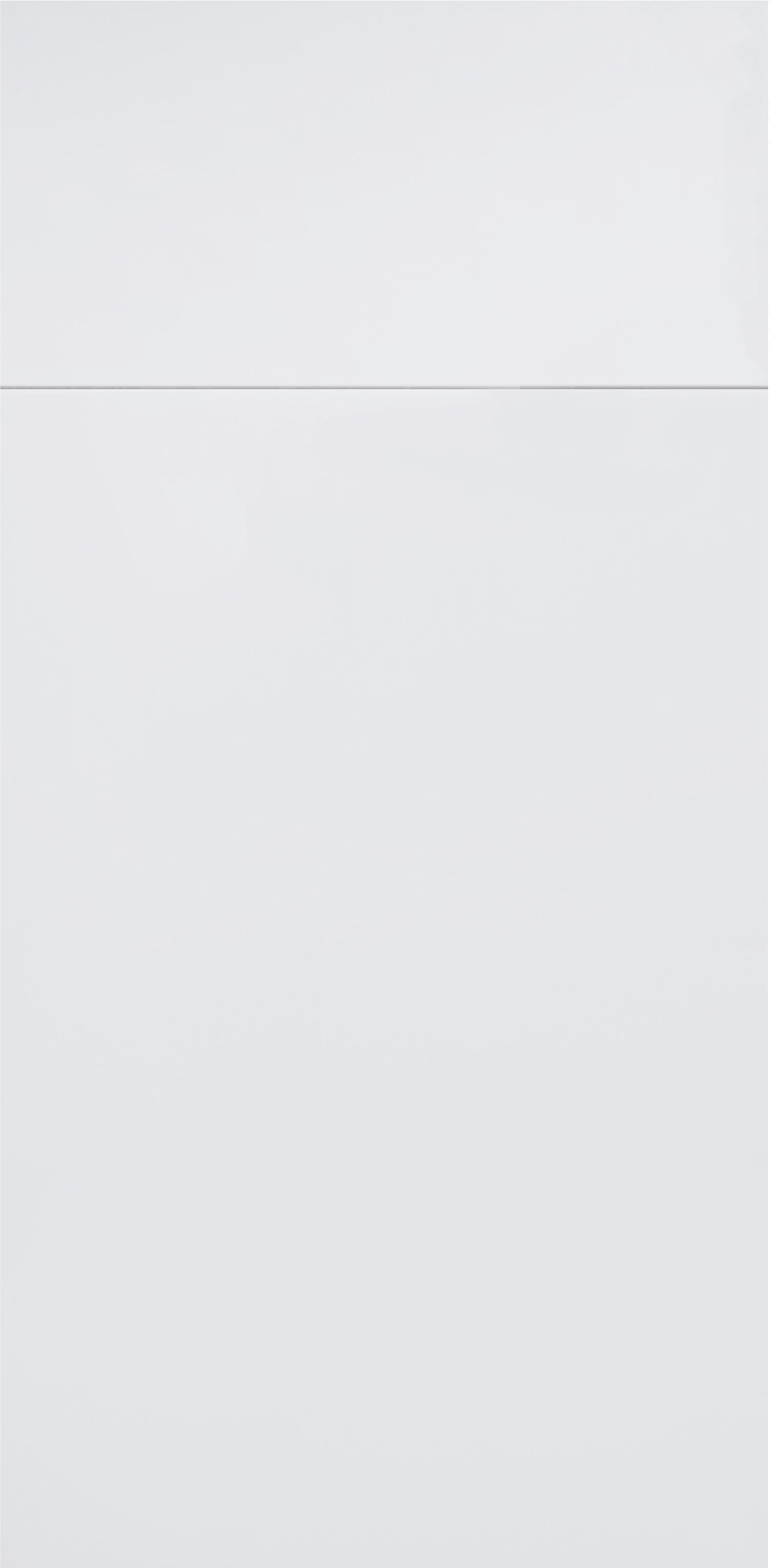 White cabinet door with a horizontal groove.