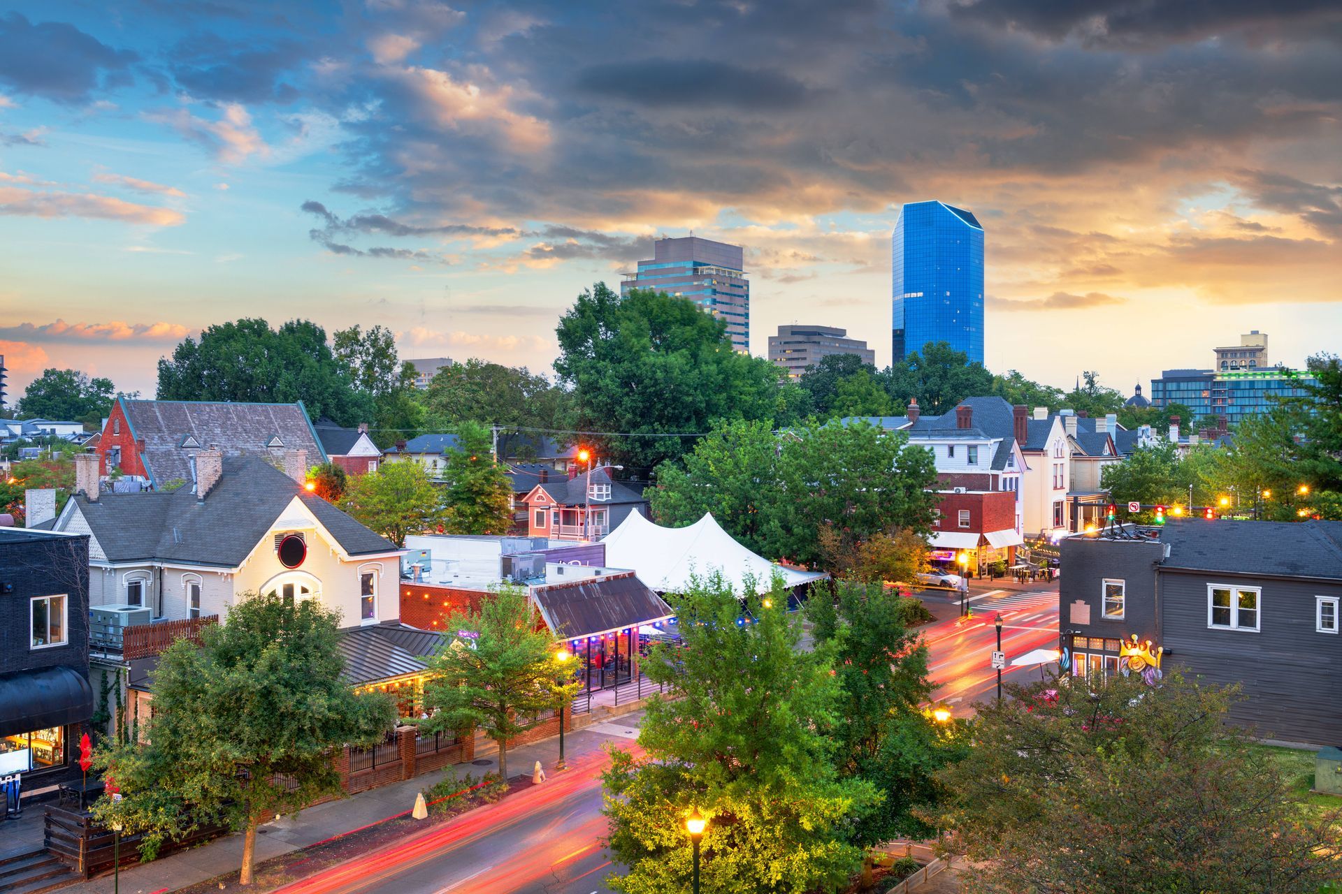 Skyline view of historic downtown Lexington, KY