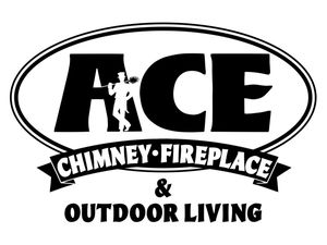 Ace Chimney, Fireplace & Outdoor Living white logo