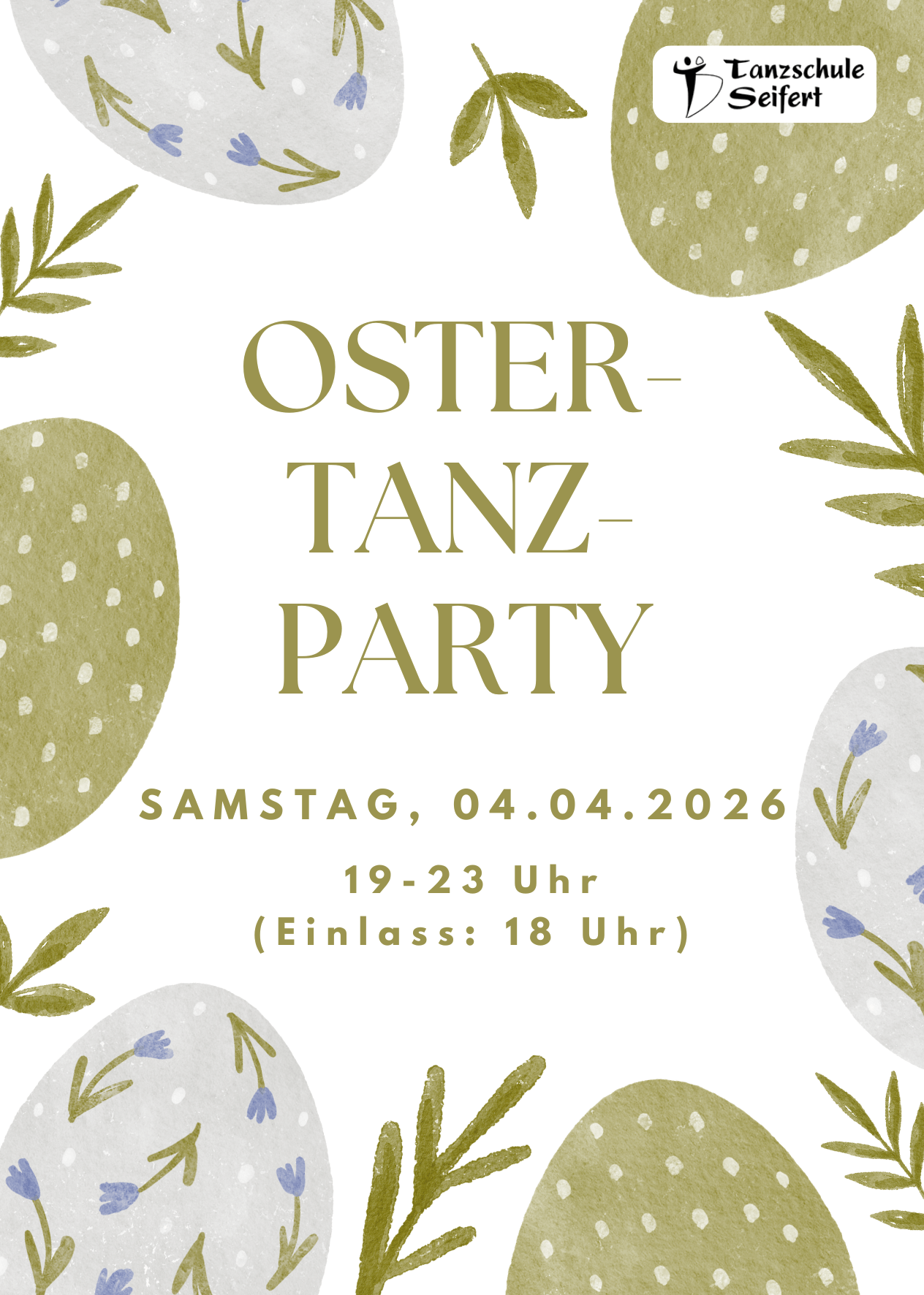 Oster-Tanzparty für Paare am 04.04.2026 in der Tanzschule Seifert Leipzig 