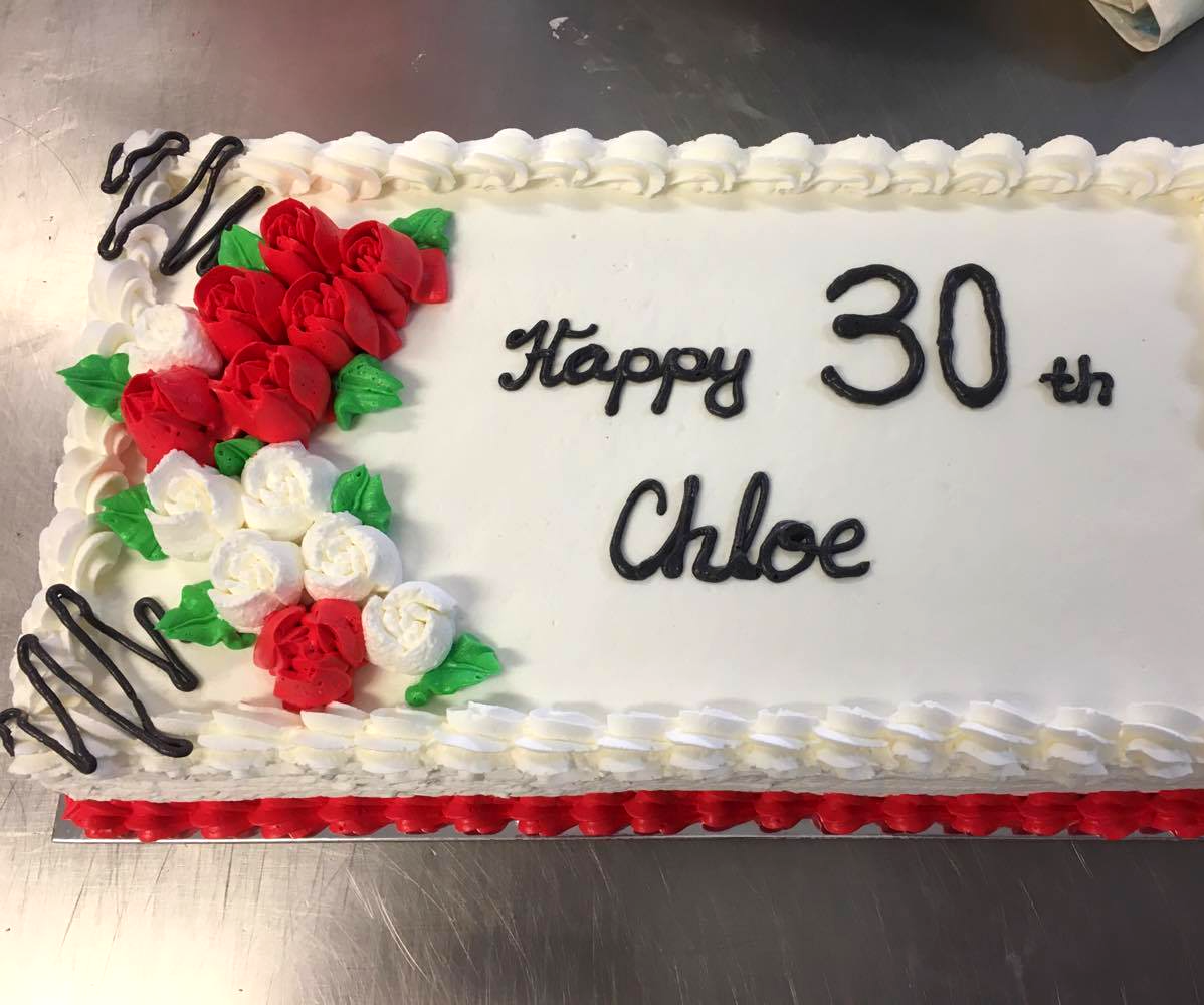 30th birthday cake decorated by crusty's bakery in Mackay QLD