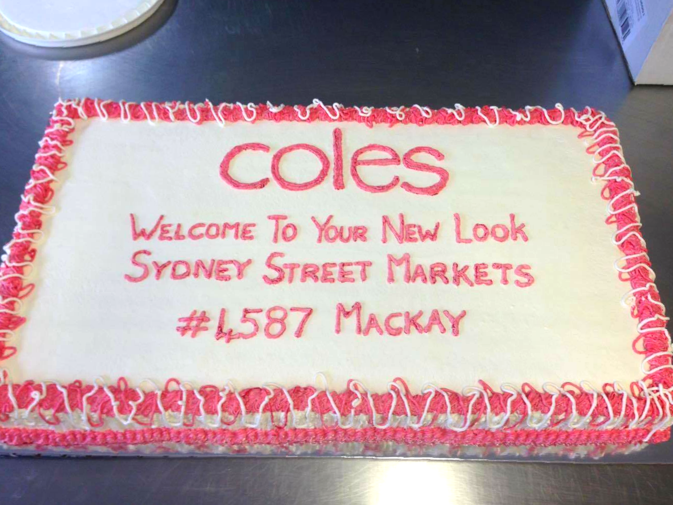 corporate cake for Coles Mackay