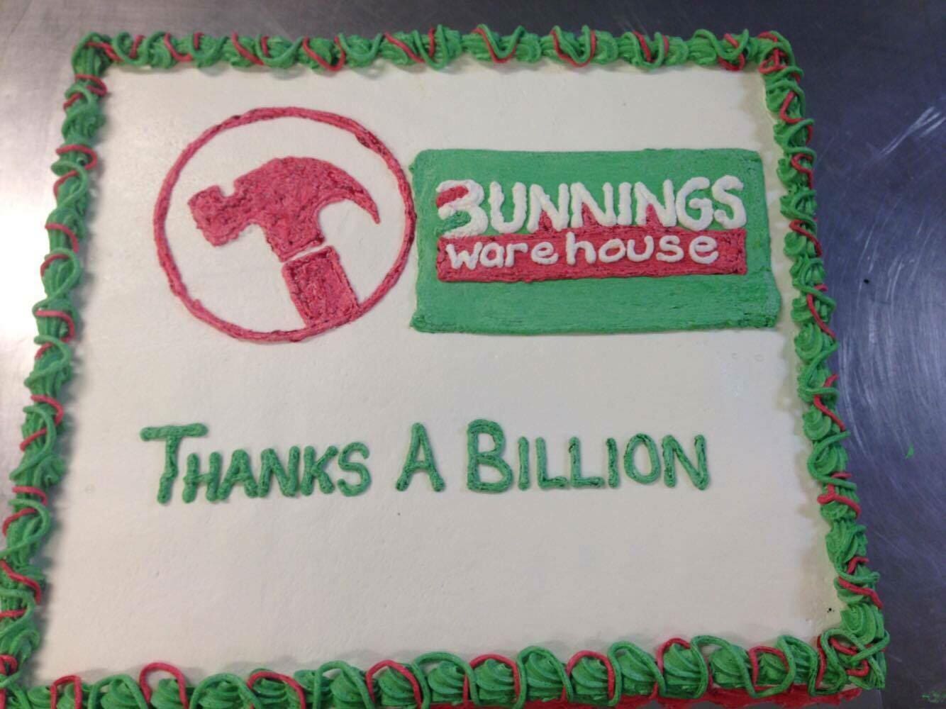 Thank You Cake by Crusty's Bakery in Mackay, QLD