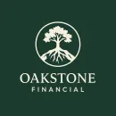 Logo of Oakstone Financial: tree with roots inside a circle, over text "Oakstone Financial."