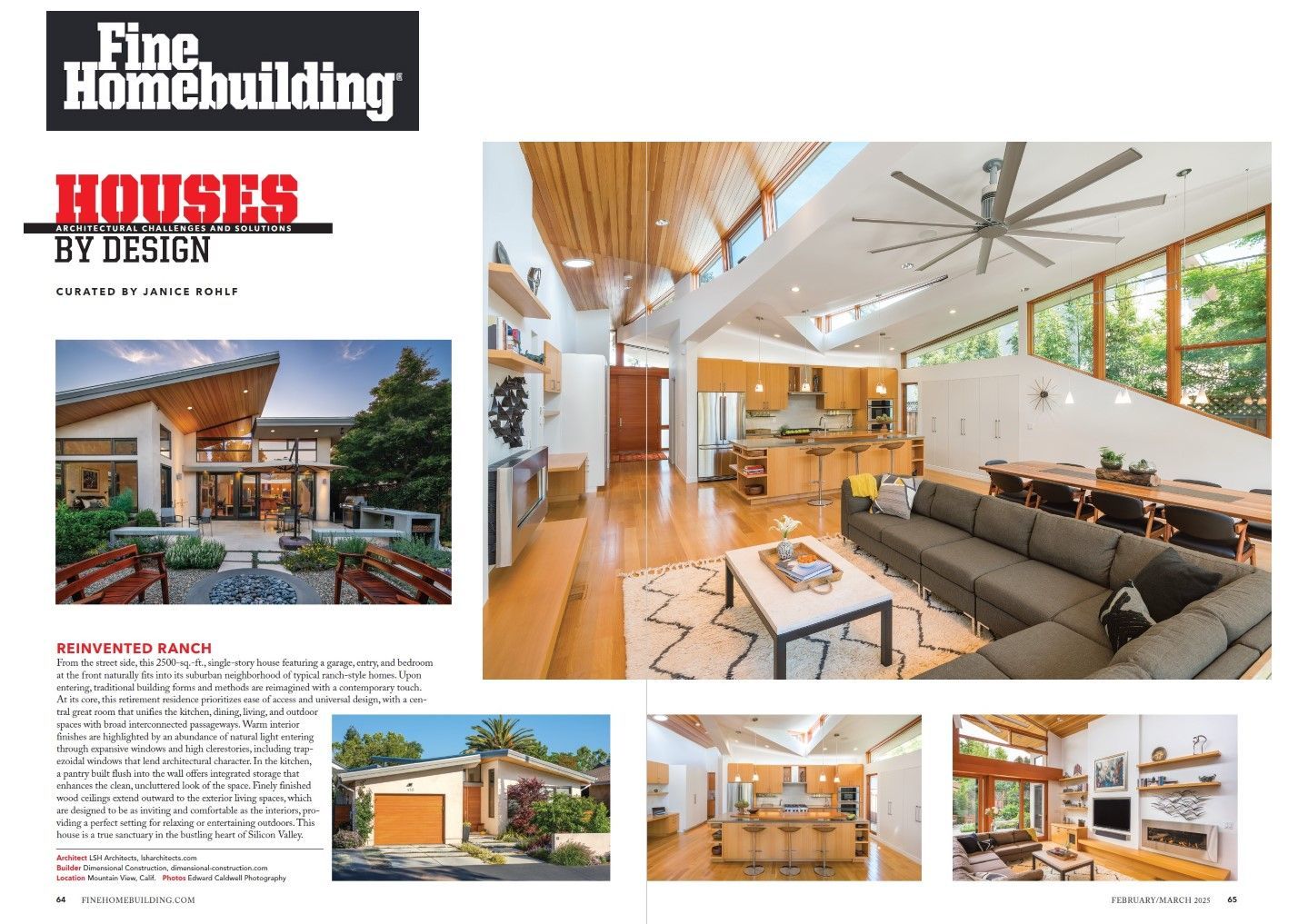 Fine Homebuilding Magazine article featuring house designed by  LSH Architects
