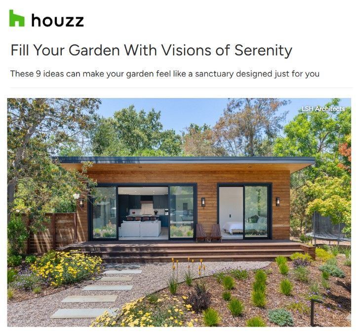 Los Altos Accessory Dwelling Unit featured on the Houzz website