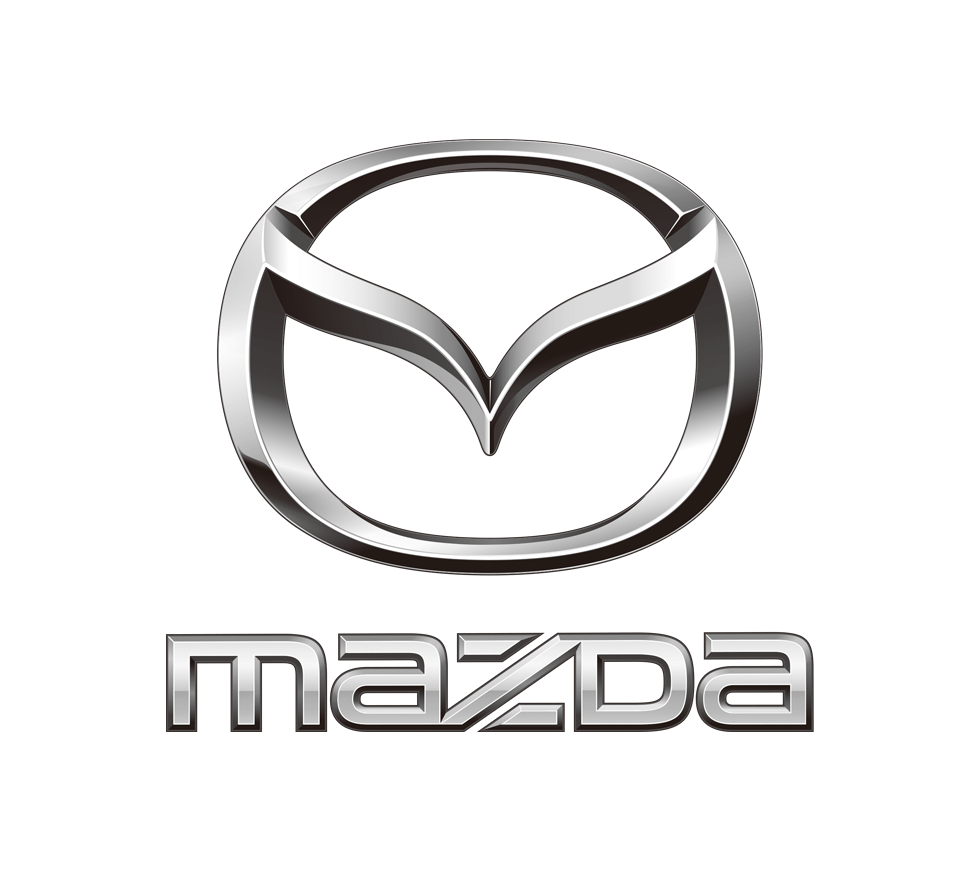 The mazda logo is on a white background.