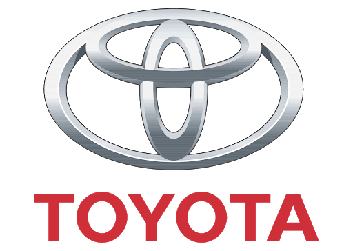 The toyota logo is shown on a white background.
