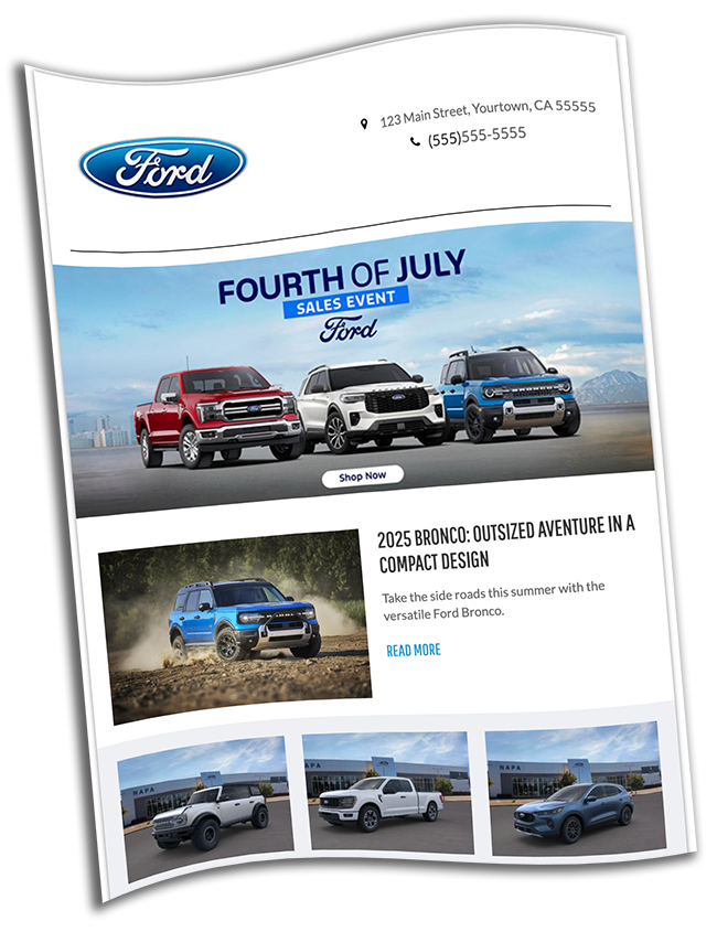 A remarketing email campaign to retarget customers