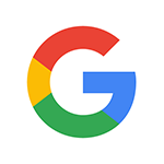 The google logo is a rainbow colored g in a circle.