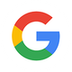 The google logo is a rainbow colored g in a circle.