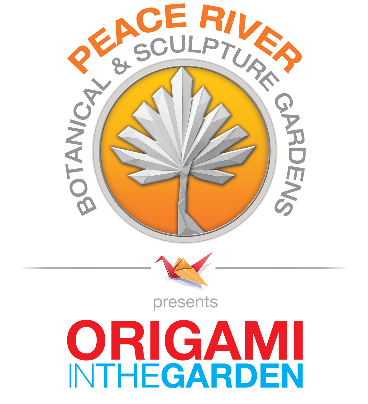 Origami in the Gardens Peace River Gardens Logo