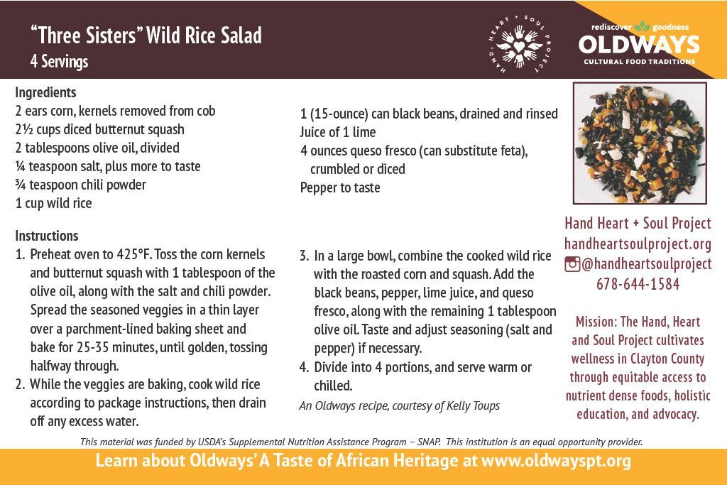 A recipe for three sisters wild rice salad