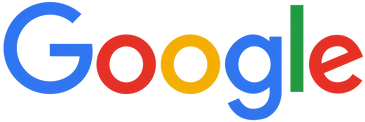 A colorful google logo on a white background