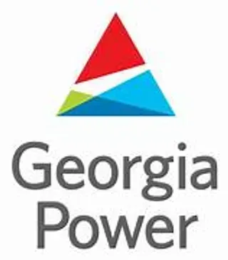 The logo for georgia power is a red , blue , and green triangle.