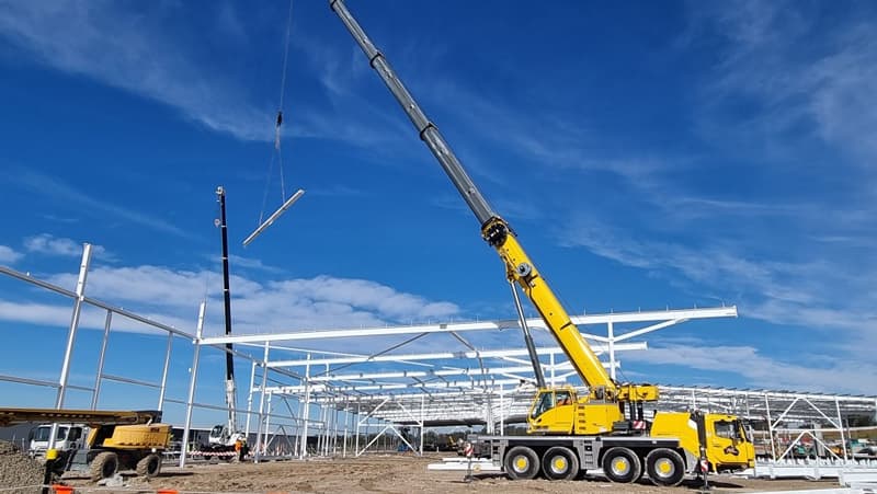 Crane Lifting a Steel Bar — Ulladulla Crane Hire in Milton, NSW