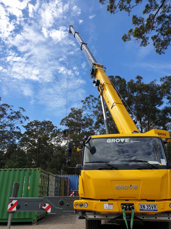 Yellow Crane — Ulladulla Crane Hire in Milton, NSW