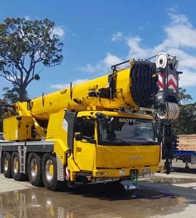 Crane Folded On Machinery — Ulladulla Crane Hire in Milton, NSW