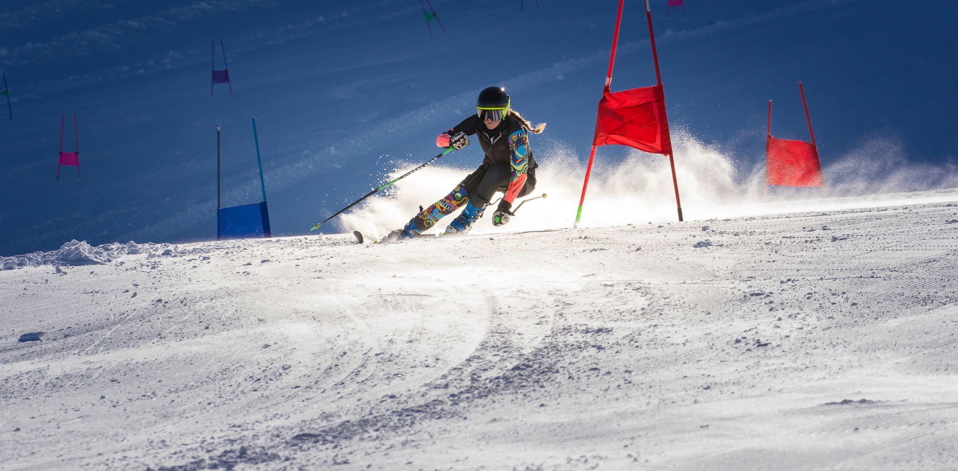 Slalom-Skifahrer