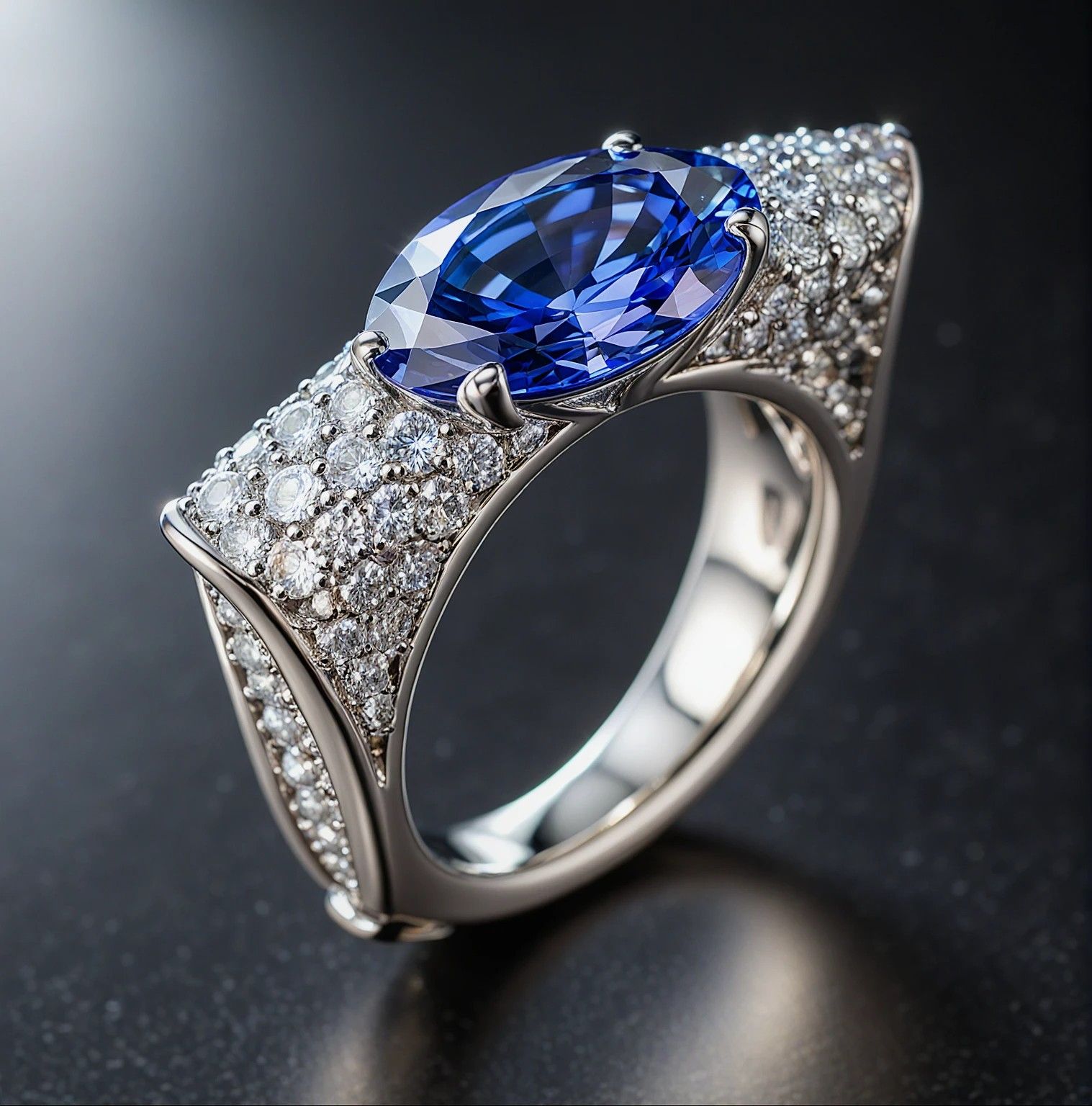A silver and gold ring with a diamond in the center