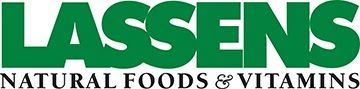 A green logo for Lassens with the words 