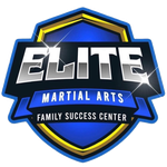 A logo for elite martial arts family success center