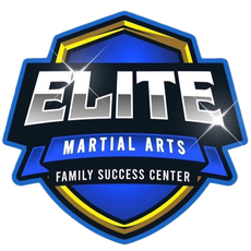 A logo for elite martial arts family success center