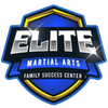 A logo for elite martial arts family success center