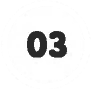 The number 03 is written in black on a white background.