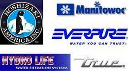 A collage of water filtration systems including hydro life