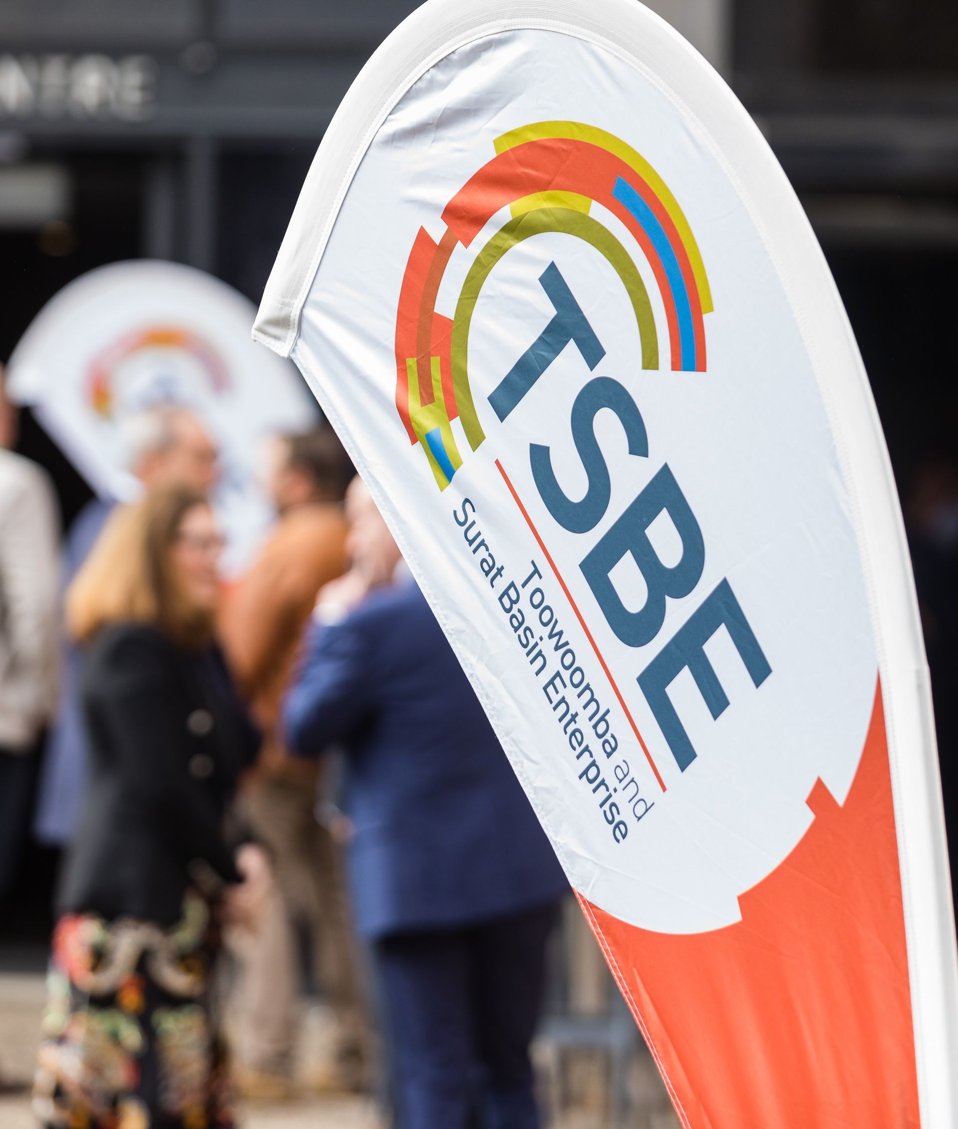 A TSBE banner at a business event