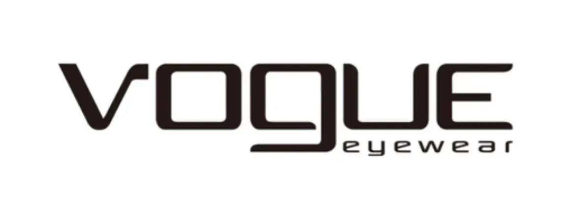 A logo for vogue eyewear on a white background