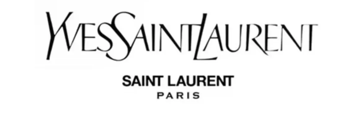 A logo for yves saint laurent paris on a white background