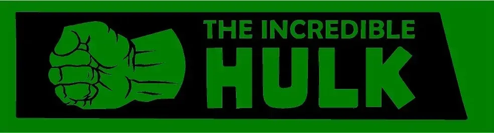 A green sign that says the incredible hulk