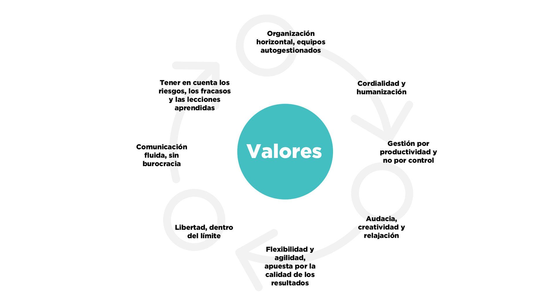 Um diagrama de um círculo com a palavra valores no meio