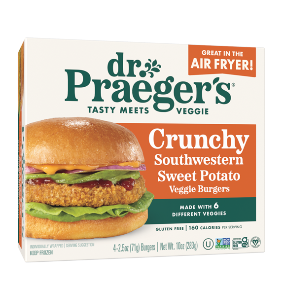 Dr. Praeger's Crunchy Southwestern Sweet Potato Burgers box image