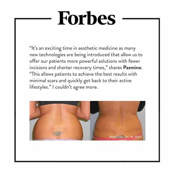 A forbes article with a picture of a woman 's back