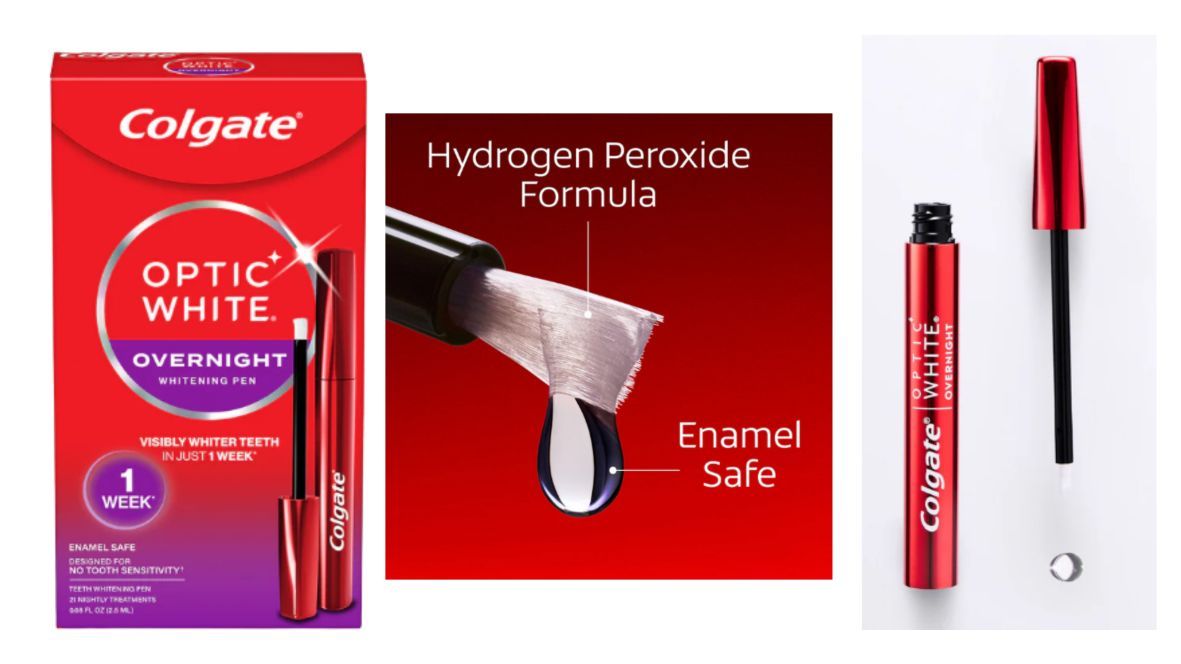 Colgate Optic White Overnight Teeth Whitening Pen design 