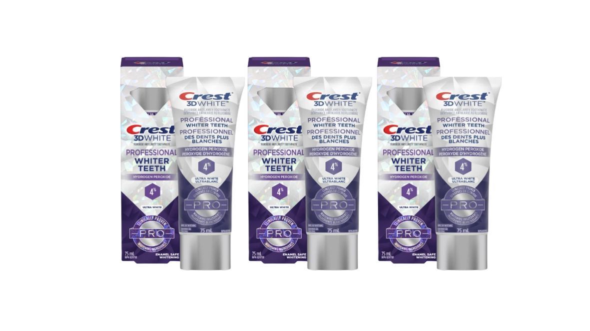 Crest Professional 3D White Toothpaste colage 